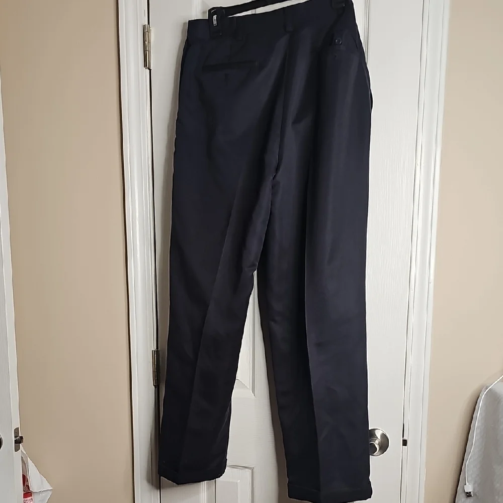 Perry Ellis America‎ Men's Navy Dress Pants 34 X 30 100% Polyester Soft Material